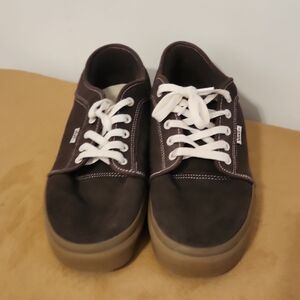 Men's Brown Casual Vans Pop Cush Skateboard Shoes